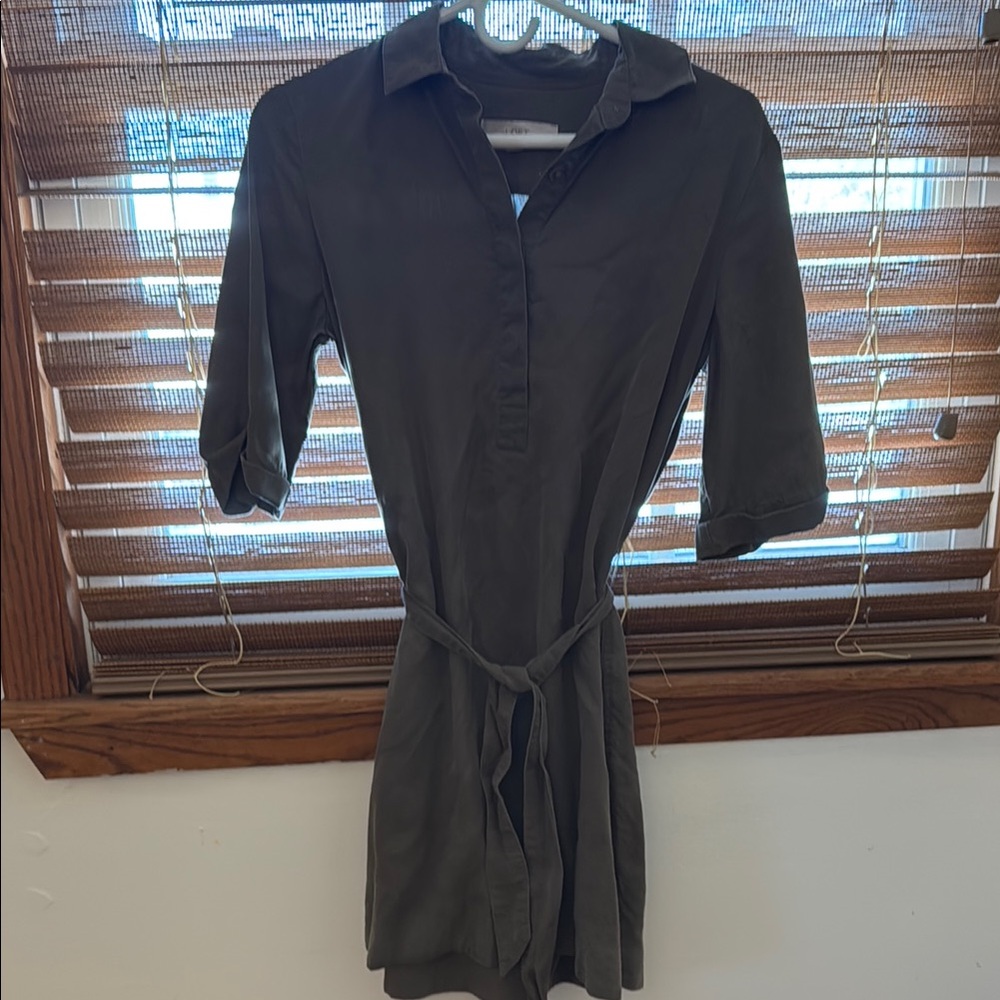 Olive Green Shirt Dress